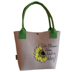 Wo Blumen blühen lächelt das Herz